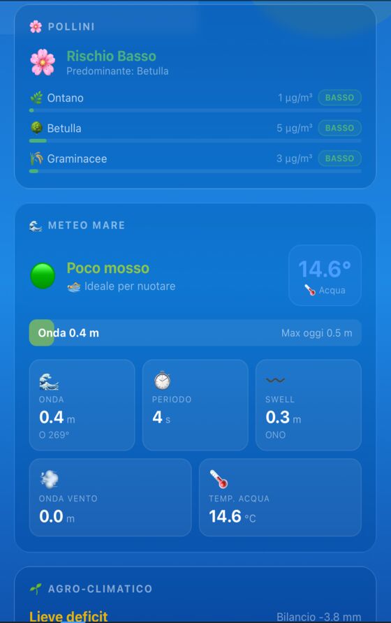 Pollini e meteo mare
