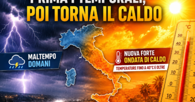 Maltempo domani, poi nuova forte ondata di caldo: l’Italia si prepara a un altro ribaltone meteo