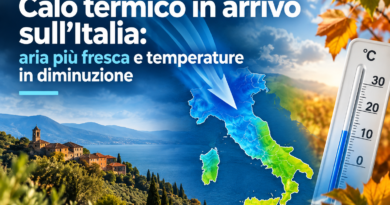Calo termico in arrivo sull’Italia: aria più fresca e temperature in diminuzione