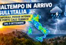 Maltempo in arrivo sull’Italia: temporali, piogge intense e deciso calo termico